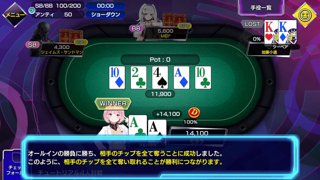 チュートリアル終了